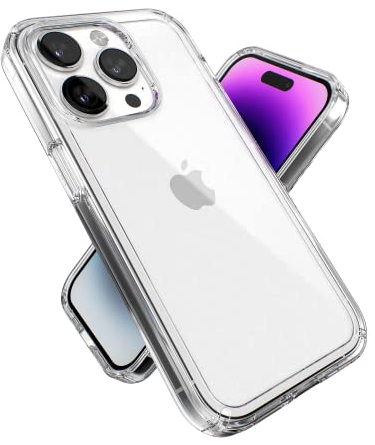 Speck Products Gemshell Hülle passend für iPhone 14 Pro, 6,1 Zoll Modell, transparent/transparent