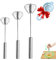 Semi-automatic Whisk, Stainless Steel Egg Beater, Hand Push Rotary Whisks Mixer Stirrer for Making Cream, Whisking, Beating and Stirring… (10+12+14Inch)