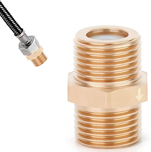 1/4 Zoll Messing Rückschlagventil, 1/4 Zoll Außengewinde auf 1/4 Zoll Außengewinde, Rückschlagventil, verhindert Rückfluss, 1 Packung (1/10.2 Zoll) cm Außen zu O. Außenseite)