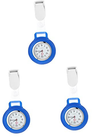 Mikikit Taschenuhr 3 Stücke Uhr-Brosche Professionelle Clip-Uhr Uhr Pin Mit Versorgung Tragbar Zubehör Zubehör Uhrclip-On Ärzte Personal
