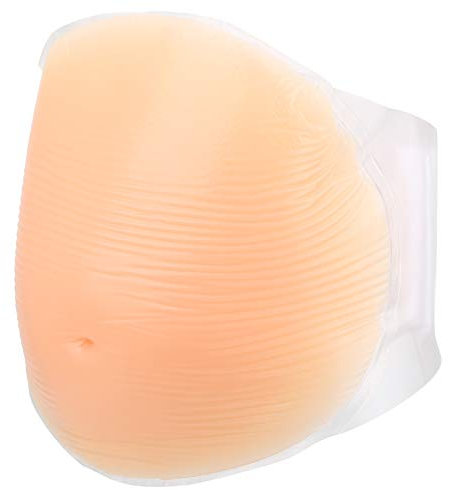 Faux Ventre de Grossesse Silicone Artificiel Ventre de Femme Enceinte Accessoires de Photographie avec Sangles Silicone Ventre de Femme Enceinte (4-5 mois)