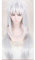 NEZIH Inuyasha 100 cm Lange Weiße Sesshoumaru-Cosplay-Perücke Mit Ohren, Hitzebeständiges Haar, Cosplay-Perücke + Kostenlose Perückenkappe, Halloween-Dekorationszubehör, Anime-Geschenk