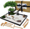 LuXianYS Zen Garden,Kit da giardino giapponese Zen per scrivania,Giapponese Mini Rock Garden Meditazione Set,mini tavolo Zen Sand Garden Kit per Home Office Decorazione