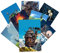 GTOTd Howl's Moving Castle Poster 8 Stück 42 x 29cm (16.5 x 11.4) Cartoon Anime Film Merch Party Ungerahmte Version HD Leinwanddruck Poster für Wohnzimmer Schlafzimmer Club Wand Kunst Dekor