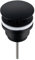 Balneo Messing Waschbecken Stöpsel Universal - Pop Up Ventil Waschbecken 66 mm x G1 1/4 - Waschbeckenstöpsel Pop Up Schwarz - Spülbecken Stopfen ohne Überlauf - 3 Dichtungen, klick D