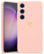 Wirvyuer Coque Compatible avec Samsung Galaxy S23 5G Antichoc Coque Silicone TPU avec Motif Coeur d'amour Doré Mignon Étui Protection Complète Souple pour Samsung Galaxy S23 5G (Rose)