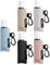 WK IEASON Lippenbalsam Halter Schlüsselanhänger 5er Clip auf Chapstick Hülse Halter Pouch Engmaschige Elastische Lippenstift Hülse Geeignet für Eos Lippenstift (Beige/Blau/Rosa/Grau/Schwarz)