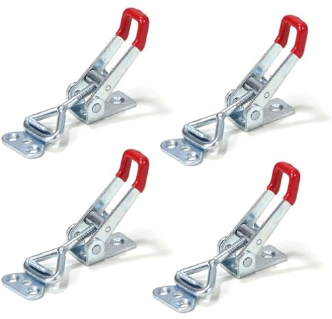 BZKSER Spannverschluss Klein - 4 pcs spannverschluss,Hebel Verschluss,Spannverschluss,Klein Kniehebelspanner Verstellbar,Halten Kapazität Latch Button Toggle Latch