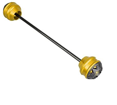 LUXSZR Sturzpads Motorrad Für Yamaha YZF R6 R1/M YZFR1/M YZFR6 YZF-R1/M YZF-R6 Vorder- und Hinterachse Gleiter Gabelradschutz Crash pad (Farbe : Gold, Size : Rear)