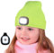 Richaa Geschenke für Kinder Weihnachten Mütze mit LED Licht Kinder Wiederaufladbar LED Strickmütze Wintermütze Beanie Lustige Kleine Geschenke für Mädchen Jungen