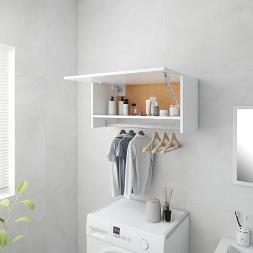 Somanki Kleiderschrank, Schlafzimmerschrank, Kleiderschränke, Garderobenschrank, Ordnungssystem Kleiderschrank, Haushaltsschrank, Weiß 70x32,5x35 cm Spanplatte