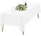 1 Packungen Weiß Tischdecke 153 x 260 cm, Tischdecke Weiß Stoff Rechteckige Polyester-Tischdecke für 1,8m Rechteckige Tische, Waschbare Tischdecke für Hochzeitsfeier, Restaurant, Banketttisch