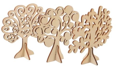 HAWILLOSCH 3st Baumförmige Holzspäne Basteln Bastelset Graffiti-holzspäne Baumförmige Holzausschnitte Holzscheiben Bemalung Von Holzspänen Holzscheibe Stütze Graffiti-chip Malscheibe Mdf