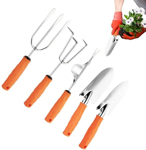 Gartenwerkzeug-Set, Handwerkzeuge für den Garten | Blumen-Gartenwerkzeug aus Edelstahl – Gartengeräte aus Edelstahl – Handwerkzeuge