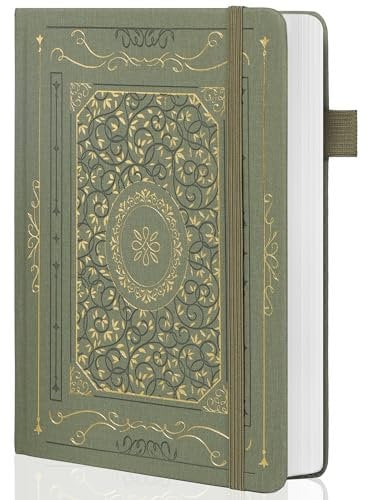 TIEFOSSI Bullet Dotted Notebook, 160 g/m² dickes Papier, Hardcover Dot Grid Journals für Frauen und Männer, 192 Seiten, für Reisen, Schule und Büro