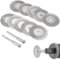 XENQITO 10 Disques Diamant, 30mm Mini Disques à Tronçonner Perforés avec 2 Mandrins Disques à Tronçonner Découpe Outils Rotatifs pour Outils Rotatifs Dremel pour Couper Métal Pierre Verre Céramique