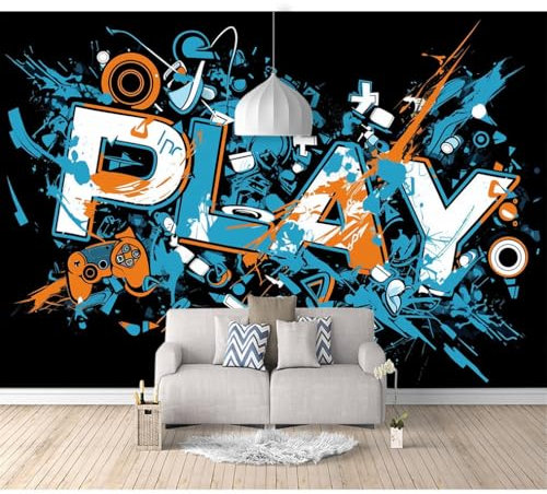 Fototapete 3D Effekt selbstklebend Gamer-Controller 100x70cm Wandtapete Für Wohnzimmer Schlafzimmer Büro Flur Tapete Kinderzimmer