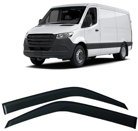SQOFJGIGN Regenabweiser Fenstervisier für Mercedes für Benz für Sprinter 2019-2023 Windabweiser Regenschutz Türvisier Vent Shades Ventvisor