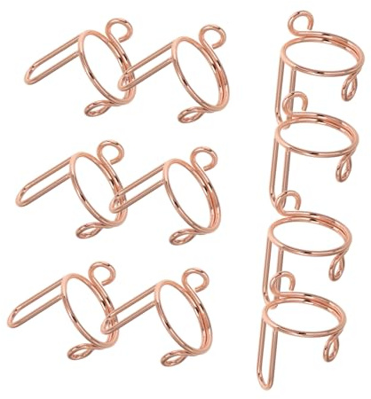 Anneome 10pcs Wudu Nail Rings Reusable Detachable Metal Finger Nail Rings Adjustable for Muslim Women Wearing Manicure DIY Decoration