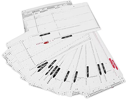 Strickmaschinen-Lochkarten-Set Nr. 1–20, Blumenmusterkarten für Modelle KH860, KH868, KH891, KH892, KH893. Strickmaschinen-Zubehör aus Kunststoff mit präzisem Stanzen