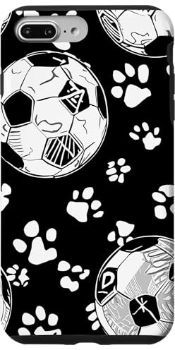 Footie Fan Monochrom Soccer Pattern Love Game Match Football Case for iPhone 7 Plus/8 Plus