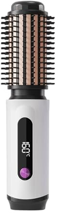 Beheizte Lockenbürste - Ionic Curler Kammstab | 3 Temperaturstufen Lockenbürste für Frauen, Männer, Salon, Föhnfrisur, Look, Weniger Frizz, Glanzsteigerung, Weniger Schäden, Styling, Haarpflege