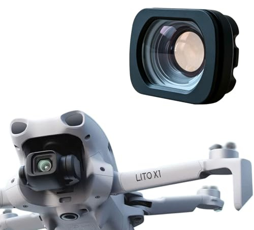 Wide Angle Lens for DJI LITO X1, 100° FOV Wider Shooting Range, Multi-Layer Coating Optical Glass with Aluminum Frame, Camera Lens Filter Drone Accessories