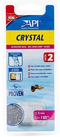 API Crystal Aquarium Filtration Media Cartridges for Superclean 60 and 90 Internal Filter, Size 2, Pack of 1