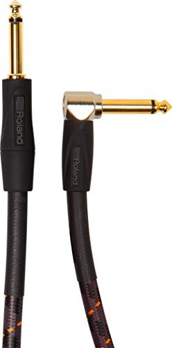 Roland Gold Series Instrument Cable, Angled/Straight 1/4-Inch Jack, 20-Feet