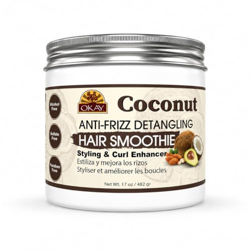 OKAY Pure Naturals Kokosnuss Anti-Frizz Entwirren der Haare Smoothie 17oz 0,48 kg