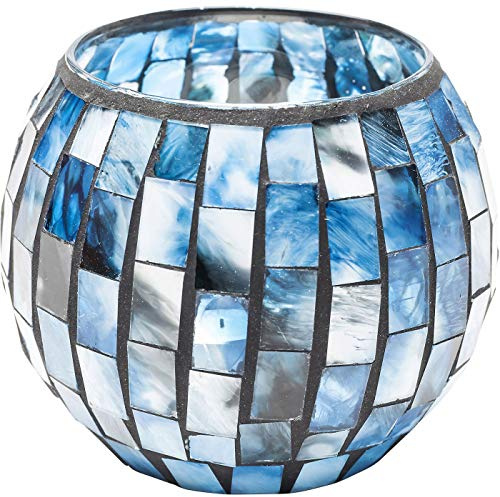 Kare Design Teelichthalter, 10 cm, Blau, 2 Stück