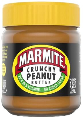 Marmite Crunchy Peanut Butter rich in B vitamins vegetarian breakfast spread 8x 225 g