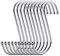 10 Stück S Haken Edelstahl 9cm S-Form Metallhaken Hängehaken Schwerlast S-Haken Anti-Rost Haken Silber Küchenhaken Kleiderbügel für Töpfe Pfannen Kleidung Pflanzen in Küche Bad Schlafzimmer Büro