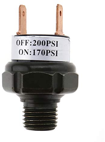 OTOTEC 170-200PSI Pressure Control Switch Air Pressure Switch Tank Mount Thread 1/4 NPT