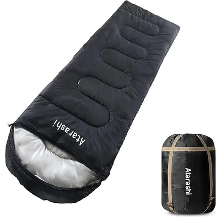 Atarashi 3-4 Season Sleeping Bag for Adults - Light Warm Extra-Large with Compression Sack- Great for Camping, Hiking, Backpacking & Outdoor Adventures