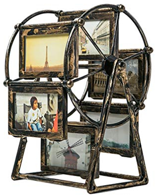 BESPORTBLE Familie Bilderrahmen Windmühle Riesenrad Fotorahmen Retro 4 Familienfoto Babyfoto Hochzeitsfoto Bilder Foto Desktop Bilderrahmen Zuhause Dekoration OHNE Fotos