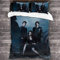 NICHIYO The Vampire Diaries Bettwäsche-Set, Bettbezug und Kissenbezug, 3D-Digitaldruck, dreiteiliges Bettwäscheset (6, Einzelbettgröße 135 x 200 cm + 50 x 75 cm)