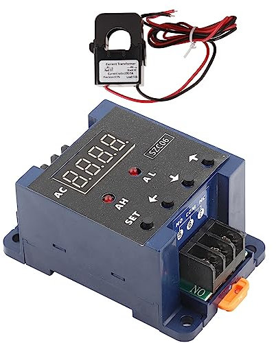 Amperímetro digital medidor eléctrico ca SZC06 AC110-220V 0.3‑50A rango de medición relé de retardo de alarma de límite inferior superior(200A)