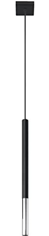 SOLLUX lighting Hängelampe Pendelleuchte Hängeleuchte - Deckenlampe Stahl - 1 Flammig - LED Lampe Glühbirne - Schwarz Chrom Mozaica