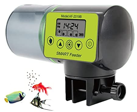 Bohaner Automatic Fish Feeder for Aquarium Automatic Fish Feeder Aquarium Tank Fish Food Dispenser with Digital timer 200ML Capacity Super Quiet Vacation Fish Feeder Small Fish Tank