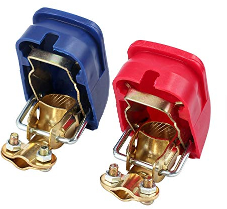 Bohaner 2 morsetti a sgancio rapido 12 V/24 V, morsetti per terminali per auto, roulotte, camper, connettori