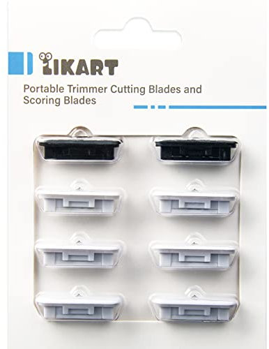 Likart Ersatzklingen für Cricut tragbare Trimmer, Ersatzklingen für Cricut Cutter/Cricut Rollenhalter/Xinart Papierschneider (6 Schneidklingen und 2 Ritzklingen)