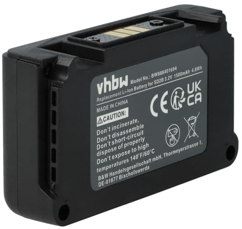 vhbw 1x Akku Ersatz für Sony SD2B, BATC-4AA für Digitales Funksystem, Digitale Taschensender (1500 mAh, 3,2 V, Li-Ion)