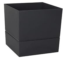 EDA Pot Carré Polypropylène Aquaduo Diam.19.3 Cm Gris Anthracite