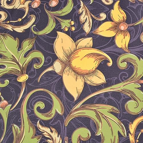 MOROBOR Tapete zum Abziehen und Aufkleben, Barock, dick, wasserdicht, Vintage-Blumenmuster, abnehmbare Tapete für Schlafzimmer, Wohnzimmer, Schrank, Schreibtisch, 1 Stück