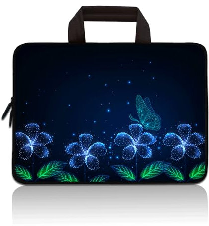 HYUTOTA 11 11.6 12.1 12.5 inch Laptop Carrying Bag Chromebook Case Notebook Ultrabook Bag Tablet Cover Neoprene Sleeve Fit Apple MacBook Air Samsung Google Acer HP DELL Lenovo Asus(Dream Flower)