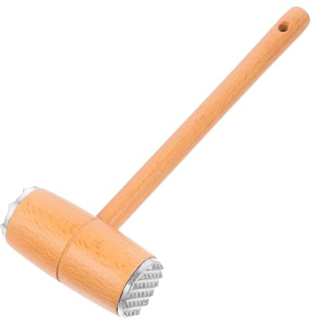 ABOOFAN Attendrisseur De Viande en Bois Massif De Hêtre, Marteau à Viande Ergonomique Antidérapant, Outil pour Attendrir Steak Et Poulet, Accessoire Cuisine Multifonction pour Barbecue Et Préparation