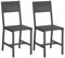 VASAGLE Esszimmerstühle, Küchenstühle, 2er Set, Metallrahmen, für Esszimmer, Wohnzimmer, Küche, anthrazitgrau-tintenschwarz LDC092B04
