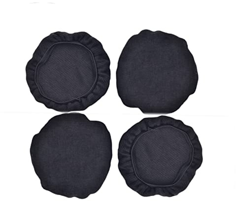 Dehnbarer Kopfhörerbezug aus Stoff, 4 Stück, Waschbar, Schwarz | On Ear Modelle mit 9 bis 11cm Ohrmuschelgröße, Hygienischer Schutz, Atmungsaktiv
