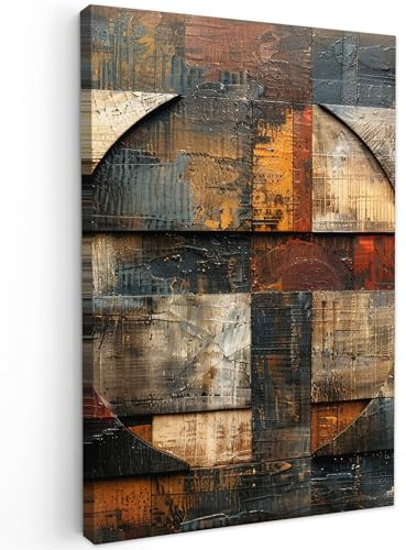 MuchoWow© Cuadros Decoracion Salon Modernos Pinturas Lienzo Decorativo | 20x30 cm - Pared Decoración Hogar Lienzos Vintage - Marrón - Arte - Moderno